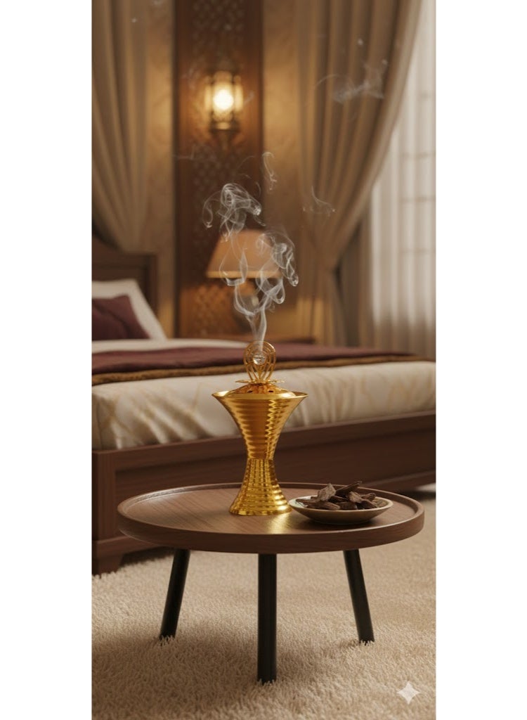 بيكي مبخرة يدوية محمولة باللون الذهبي - Image 3