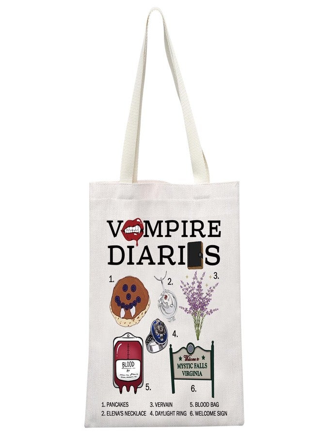 GJTIM Vampire TV Show Inspired Gift - TVD Mystic Falls Gift Tote Bag for Vampire Fans - Image 1
