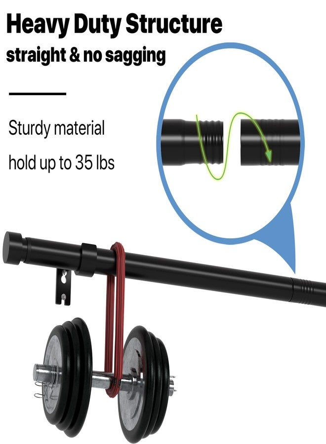 ATUHOLA Black Curtain Rod 84 inch, Heavy Duty Curtain Rods for Windows Adjustable, 1 inch Metal Drapery Rods with End Cap Finials, Modern Drapery Rods for Sliding Door, Bedroom, Living Room - Image 4