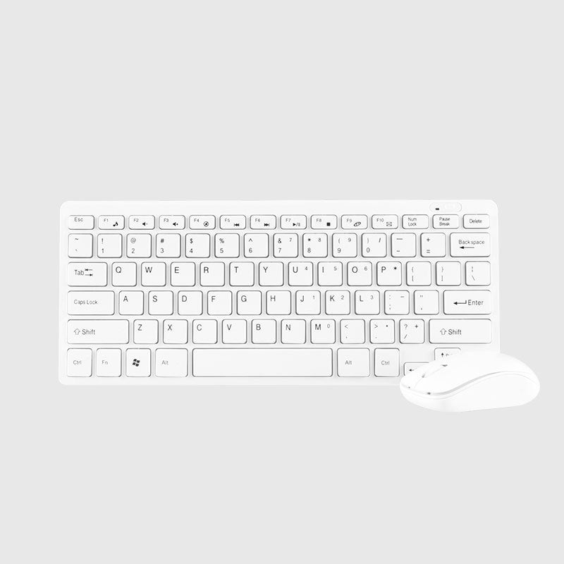 Explosions K03 factory direct 2.4g wireless keyboard mouse ultra-thin keyboard and mouse set notebook computer office White 
