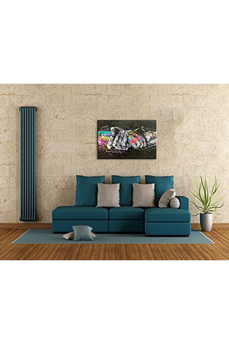 Mistyefly Graffiti Poster Handshake Colorful Wall Art - Image 5