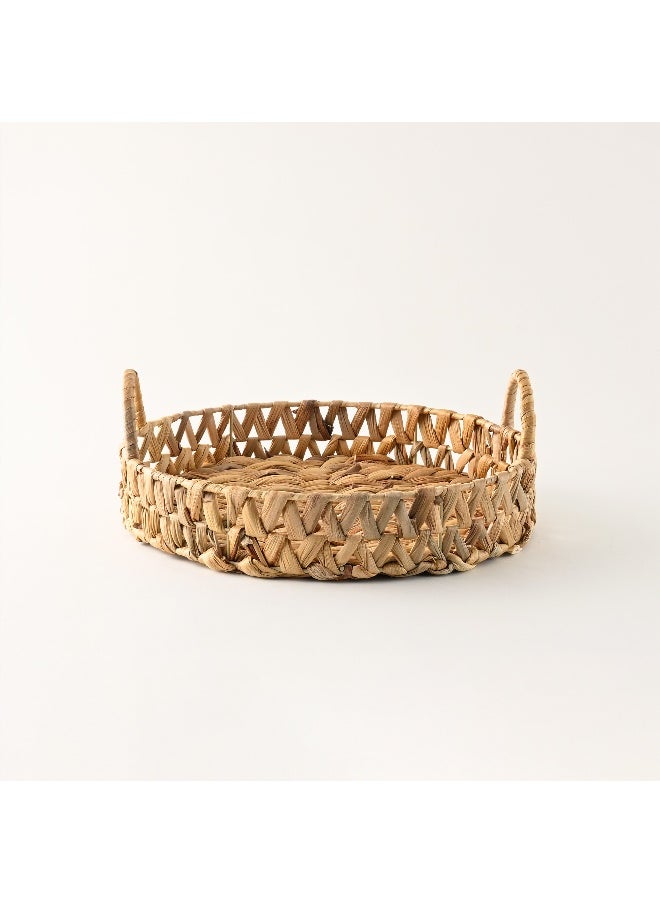 Dallaty Dallaty Rattan Tray Round Shape 30*30*12Cm, Beige  - Image 2