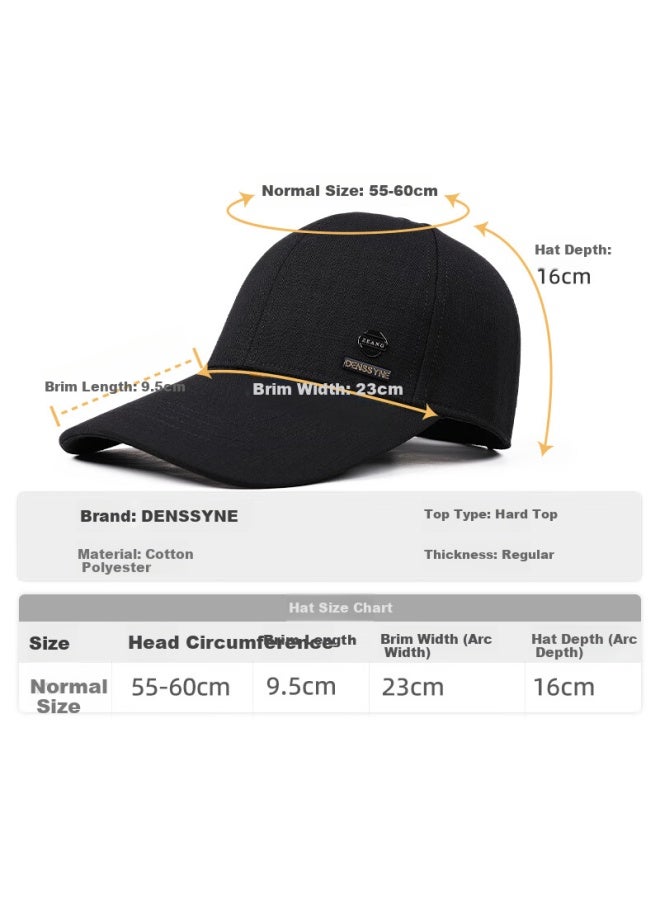 Denssyne Extended Brim Hat For Men, High-end Summer Lightweight Style, Face-slimming Baseball Cap, Versatile All-season Sun Protection Visor Hat - Image 1
