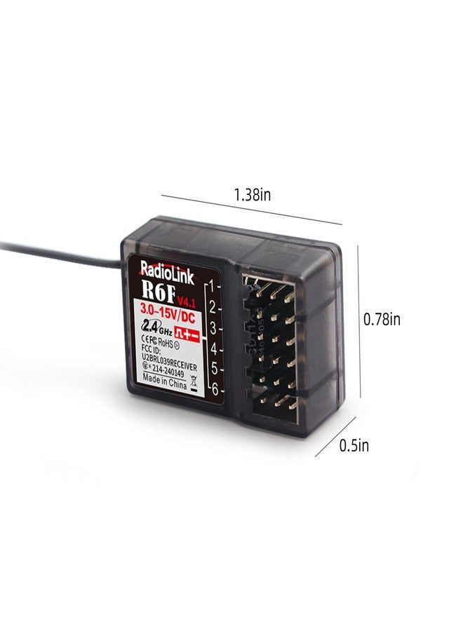 Radiolink R6F 2 PCS 2.4Ghz RC Car/Boat Receivers 6 Channels Low Response Latency RC Training Lightweight for Remote Controller RC4GS V3 RC6GS V3 RC8X (No Gyro) - Image 5