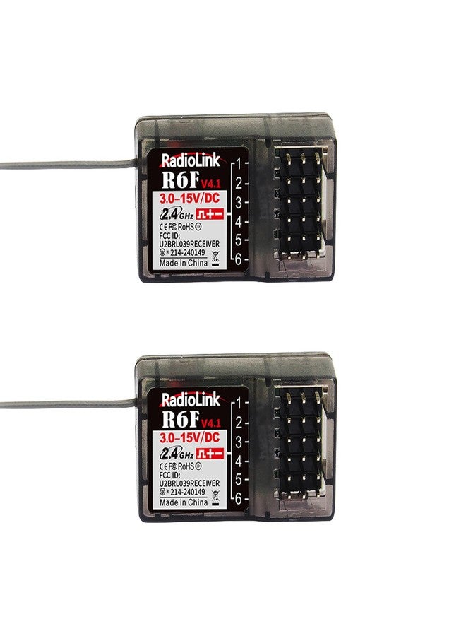 Radiolink R6F 2 PCS 2.4Ghz RC Car/Boat Receivers 6 Channels Low Response Latency RC Training Lightweight for Remote Controller RC4GS V3 RC6GS V3 RC8X (No Gyro) - Image 1