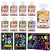 HONLYNE Party Favors 18 Pcs Rainbow Scratch Art Notebook Loot Bag Fillers for Kids Classroom Goodie Bag Fillers Birthday Party Favors Bulk Gifts for Girls Boys Return Crafts Halloween Christmas New Year - Image 2