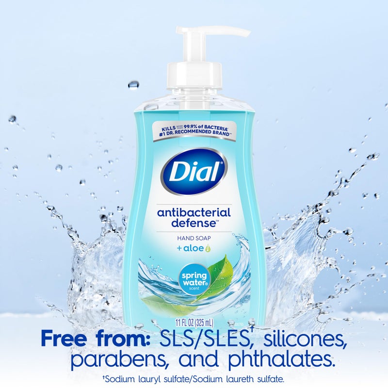 Dial Antibacterial Liquid Hand Soap, Spring Water, 11 fl oz (Pack of 4) - Image 4
