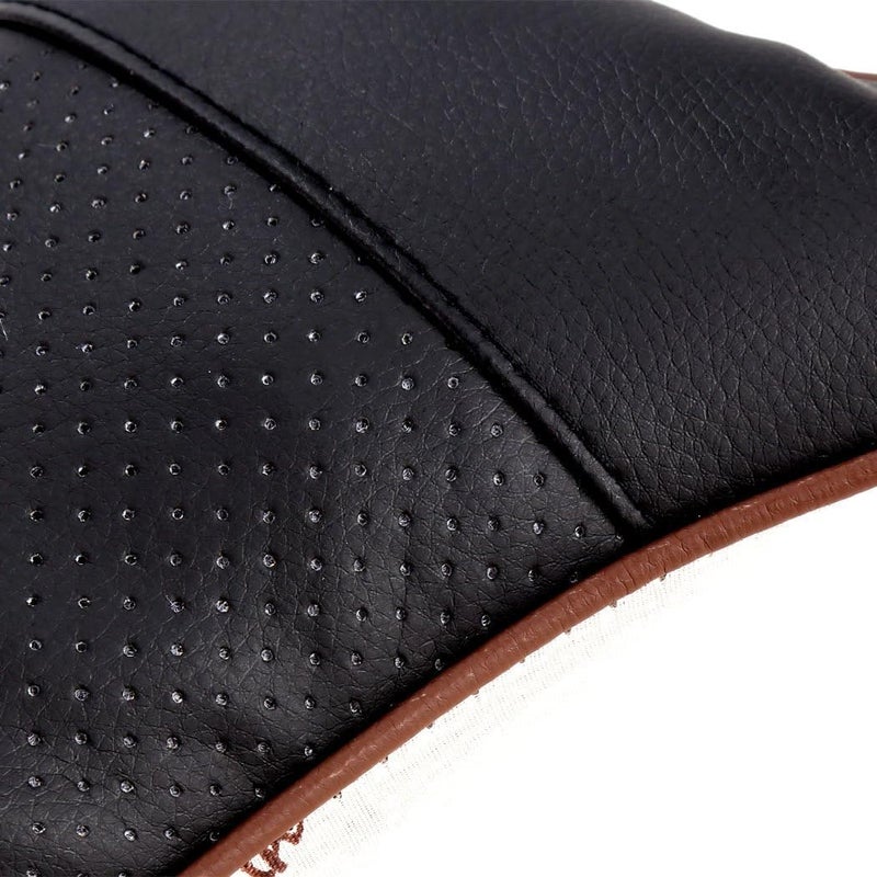 Lurowo 2 Pieces Car Headrest Pillow Neck Support - PU Leather with Removable Cover and Memory Foam Cushion - Image 5