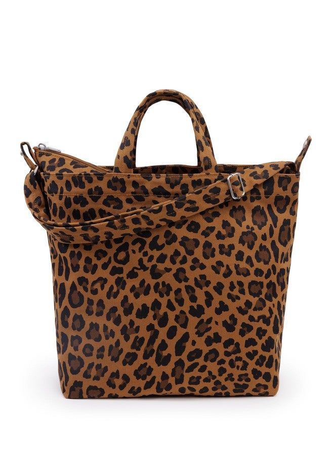 BAGGU Horizontal Zip Duck Bag - Leopard - Image 1