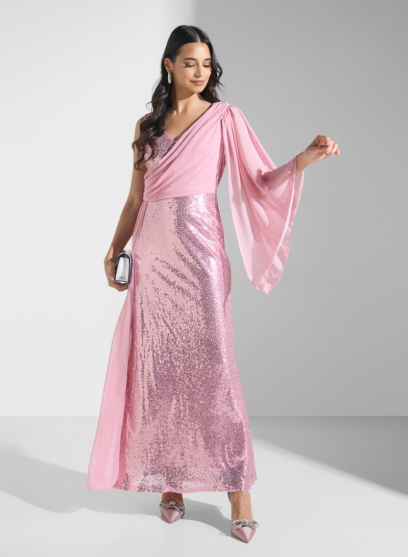 Ella Limited Edition Sequin Chiffon Gown Dress - Image 4