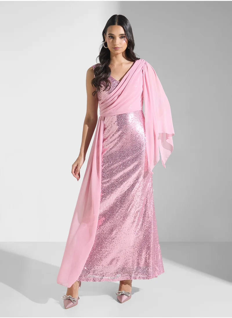Ella Limited Edition Sequined Dress With Draping
