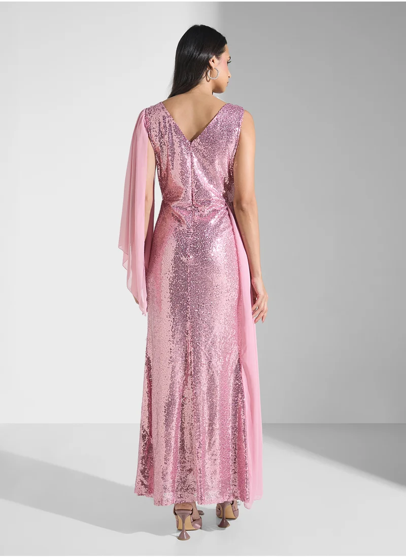 Ella Limited Edition Sequined Dress With Draping