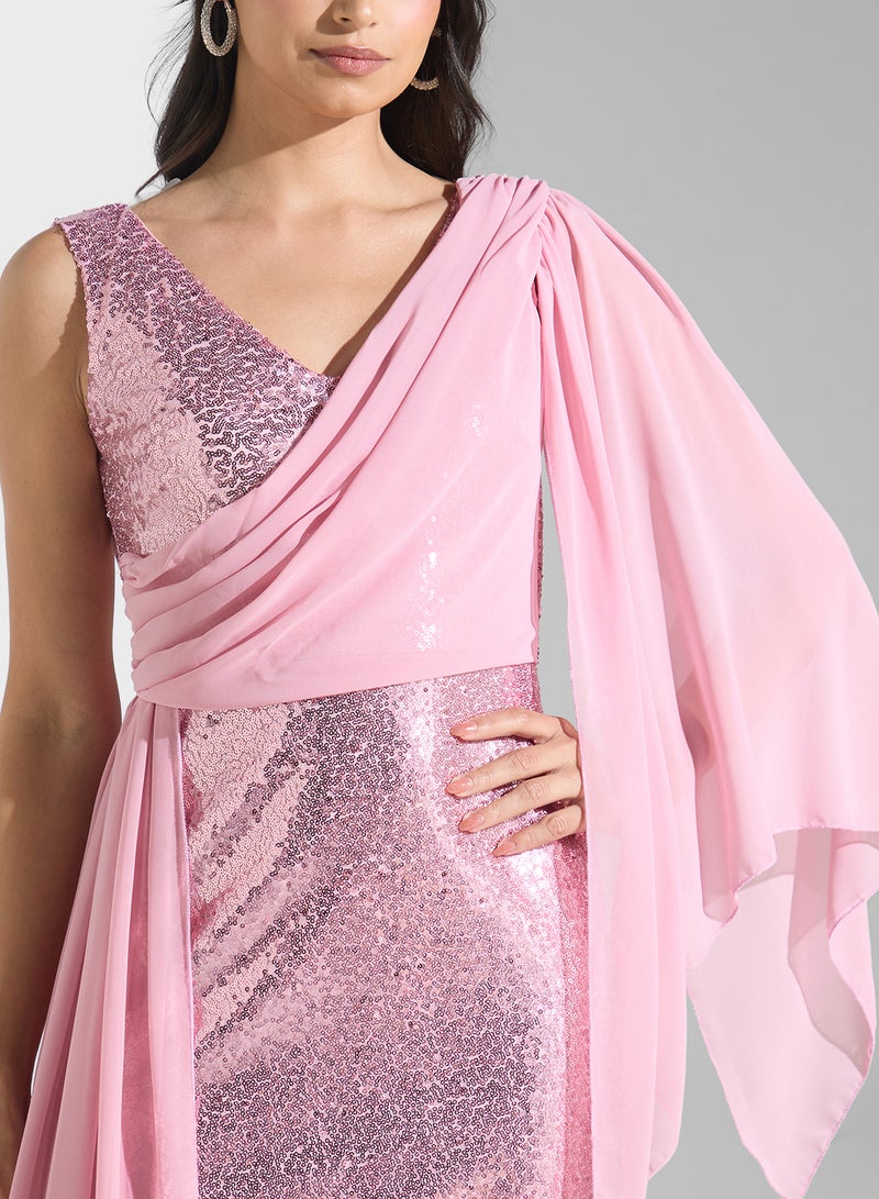 Ella Limited Edition Sequin Chiffon Gown Dress - Image 3