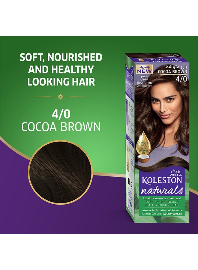 WELLA Koleston Naturals Hair Color 4/0 Cocoa Brown - Image 2