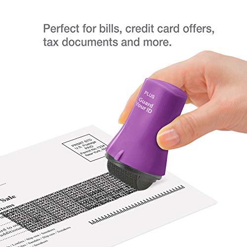 Plus Guard Your ID Advanced Wide Roller Identity Theft Prevention Security Stamp, Purple, 70110 - Image 4