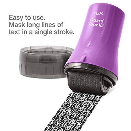 Plus Guard Your ID Advanced Wide Roller Identity Theft Prevention Security Stamp, Purple, 70110 - Image 3