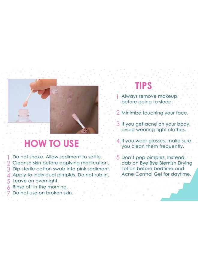 Bye Bye Blemish Acne Drying Lotion, Reduce Pimples Overnight 1Oz, 3Pack - Image 4