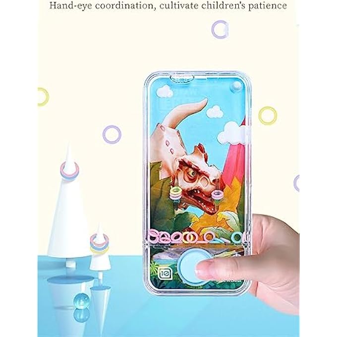 HANDHELD WATER GAMES, 4 PIECES WATER RING MINI TOYS, RETRO GAME SET, MULTI COLOR RING TOSS GAME, TRAVEL TOYS FOR PARTY FAVORS/FILLERS RETRO PASTIME (RANDOM PATTERN) - Image 3