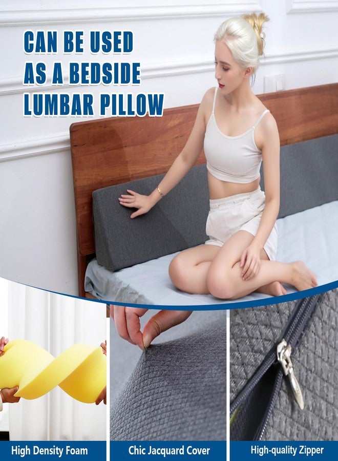 M Mute Touch King Bed Wedge Pillow for Headboard Bed Gap Filler/Headboard Pillow,Pillow Wedge for Headboard Gap(0-7") Stop Loosing Your Pillows,Phone (76"x10"x6") - Image 5