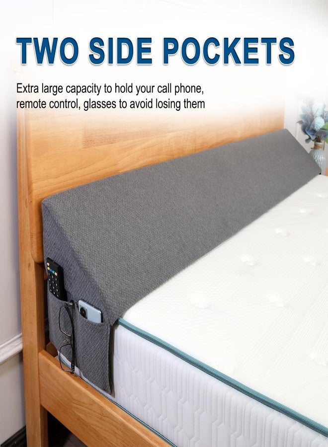 M Mute Touch King Bed Wedge Pillow for Headboard Bed Gap Filler/Headboard Pillow,Pillow Wedge for Headboard Gap(0-7") Stop Loosing Your Pillows,Phone (76"x10"x6") - Image 4
