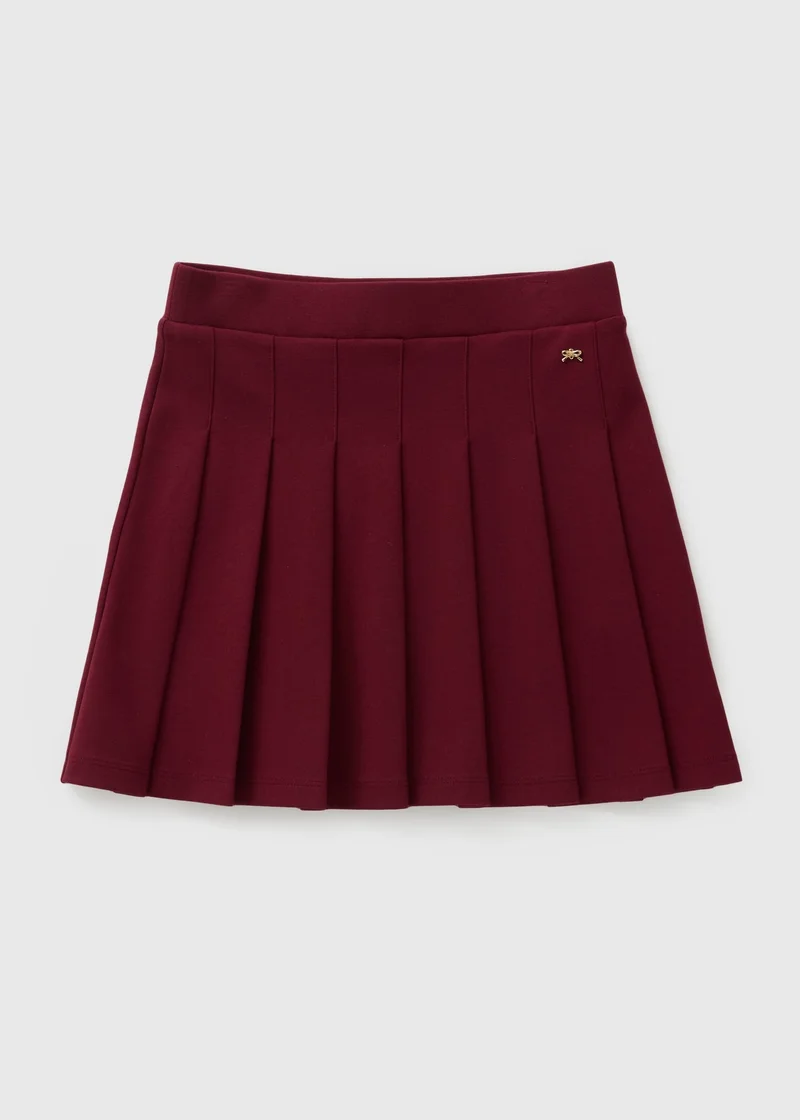 Matalan Girls Burgundy Pleated Skirt