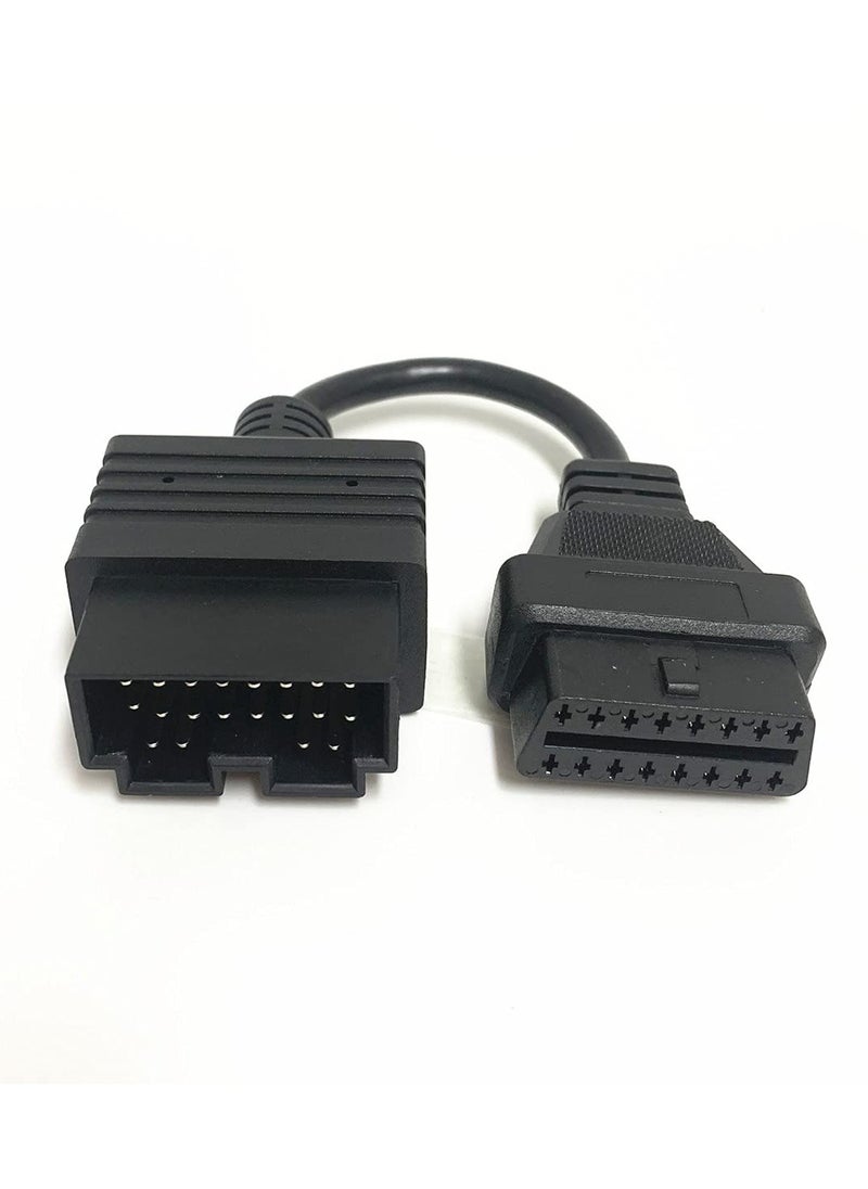 Generic Compatible with Kia 20 Pin to 16 Pin obd2 Obd II Diagnostic Adapter Cable Female Diagnostic Tool Scanner Code Reader Length 8"  - Image 1