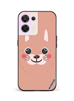 VR CREATIVE Protective Case Cover For Oppo Reno8 5G Lama Cartoon Face Design Multicolour  - Image 1