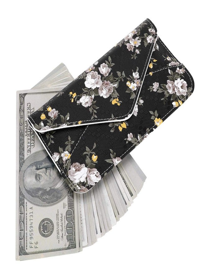 XEYOU Women's Card Wallet Envelope Style Credit Card Holder Cute Cash Wallet for Ladies (Small Flower) - Image 3