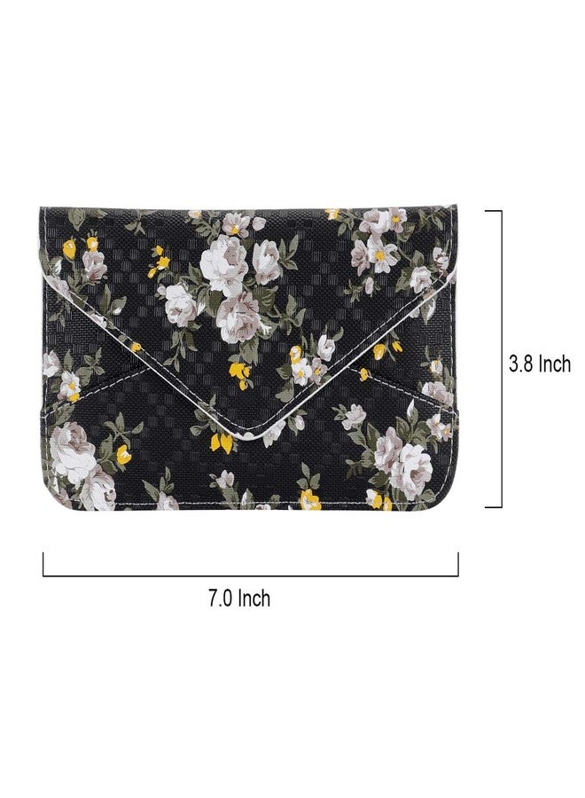 XEYOU Women's Card Wallet Envelope Style Credit Card Holder Cute Cash Wallet for Ladies (Small Flower) - Image 4