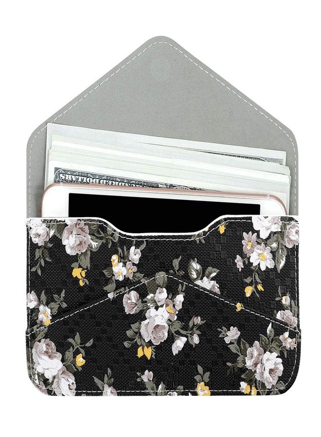 XEYOU Women's Card Wallet Envelope Style Credit Card Holder Cute Cash Wallet for Ladies (Small Flower) - Image 1