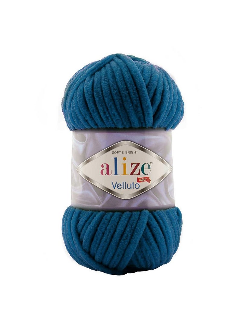 ALIZE Velluto Polyester Yarn 646 Mykonos Blue