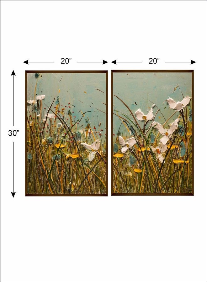 Artsense Set of 2 Paintings for wall decoration Abstract wall painting for living room big size painting for home decoration with frame-Multicolor/30x40 inches/(76x101 cm) - Image 2