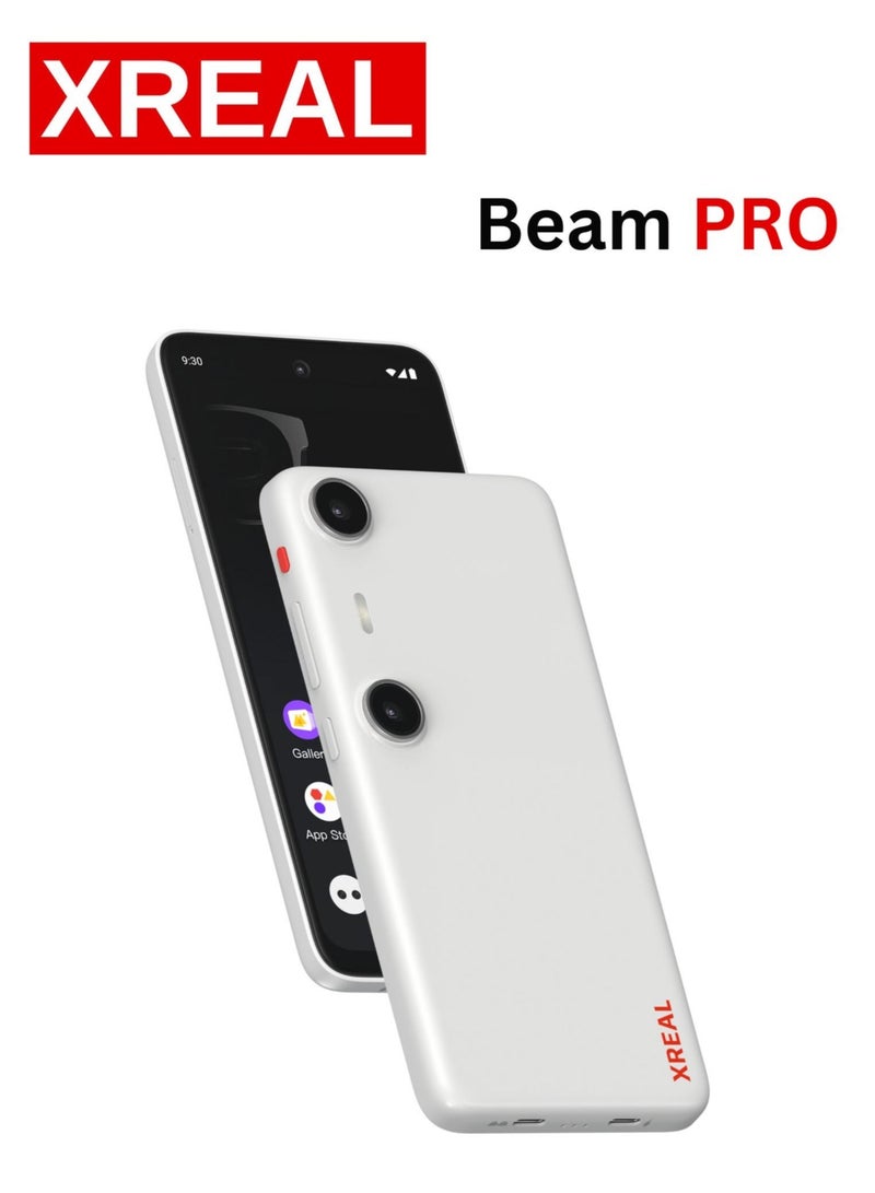 اكسريال XREALBeam Pro، رفيق الحوسبة المكانية لنظارات الواقع المعزز، كاميرات ثلاثية الأبعاد، أندرويد 14، يدعم جميع تطبيقات متجر جوجل بلاي، تجارب مكانية متعددة للأفلام والتلفزيون والألعاب، دقة FHD 1080 بكسل، 8 جيجابايت + 256 جيجابايت - Image 1