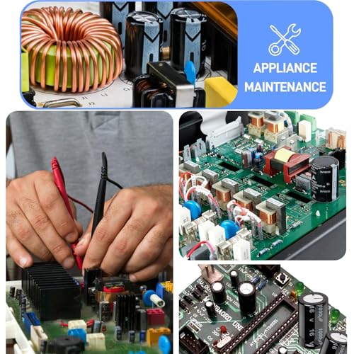 XUANSN Electrolytic Capacitors 1uF 10uf 100uf 1000uF 220uf 47uf 470uf 10V 16V 25V 35V 50V XUANSN Low Voltage Capacitor Kit for Air Conditioning LED Lights Audio Microwave Oven Refrigerator 320Pcs 20Value - Image 3