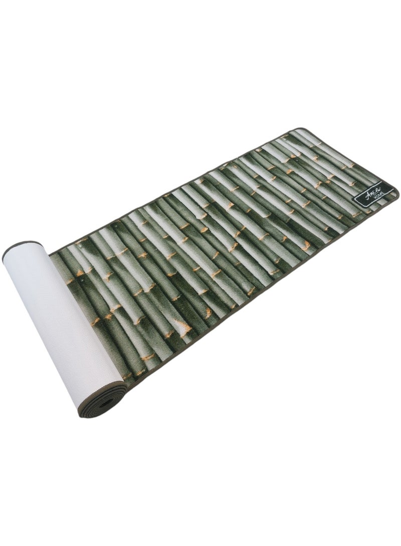 Mac Carpet Ebony Style Light Weight Non-Slip Rug Runner, Size57*365 cm - Green  - Image 1