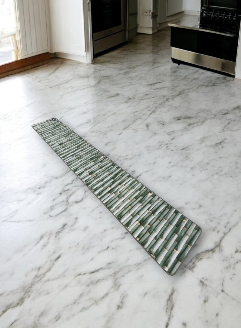 Mac Carpet Ebony Style Light Weight Non-Slip Rug Runner, Size57*365 cm - Green  - Image 3