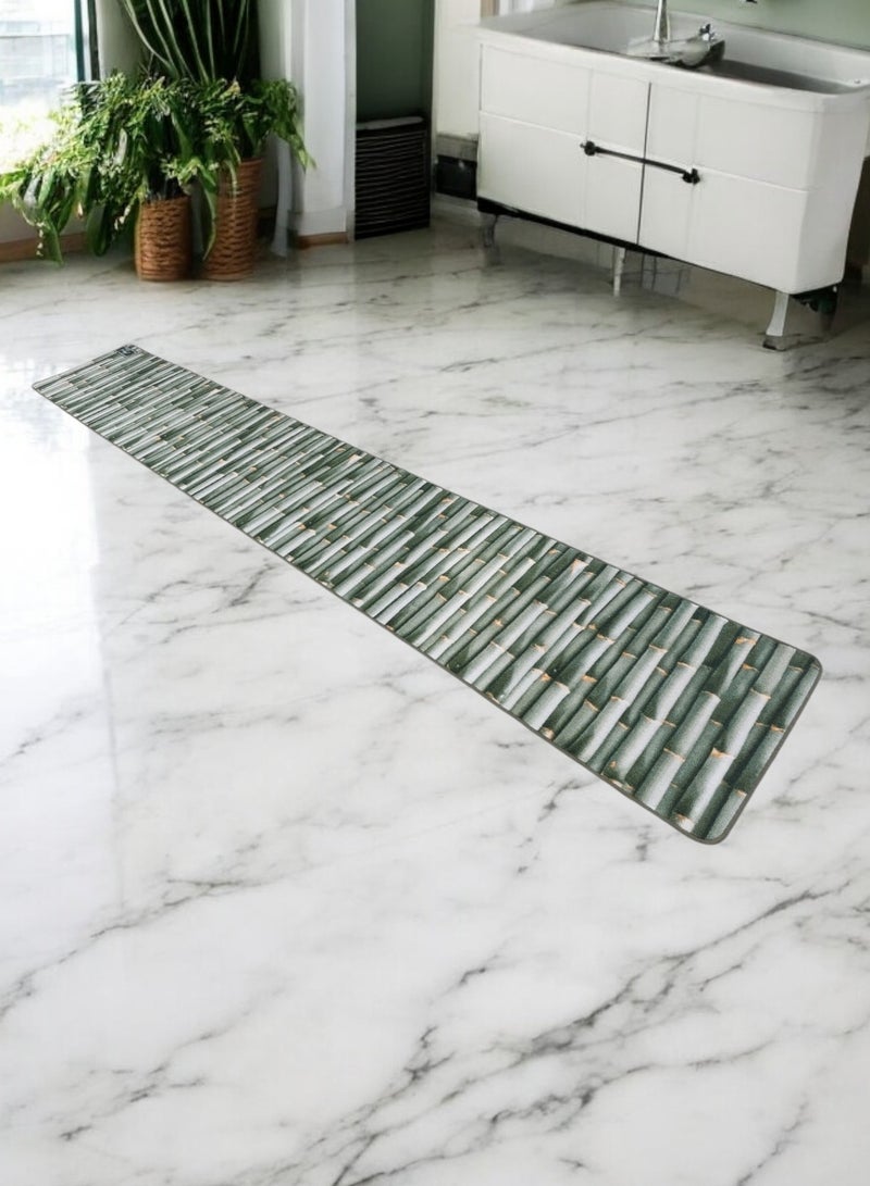 Mac Carpet Ebony Style Light Weight Non-Slip Rug Runner, Size57*365 cm - Green  - Image 5