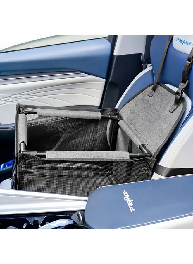 Dark Gray Pet Car Seat For Small Medium Dogs Cats Travel Carrier Mesh Bag - Image 5