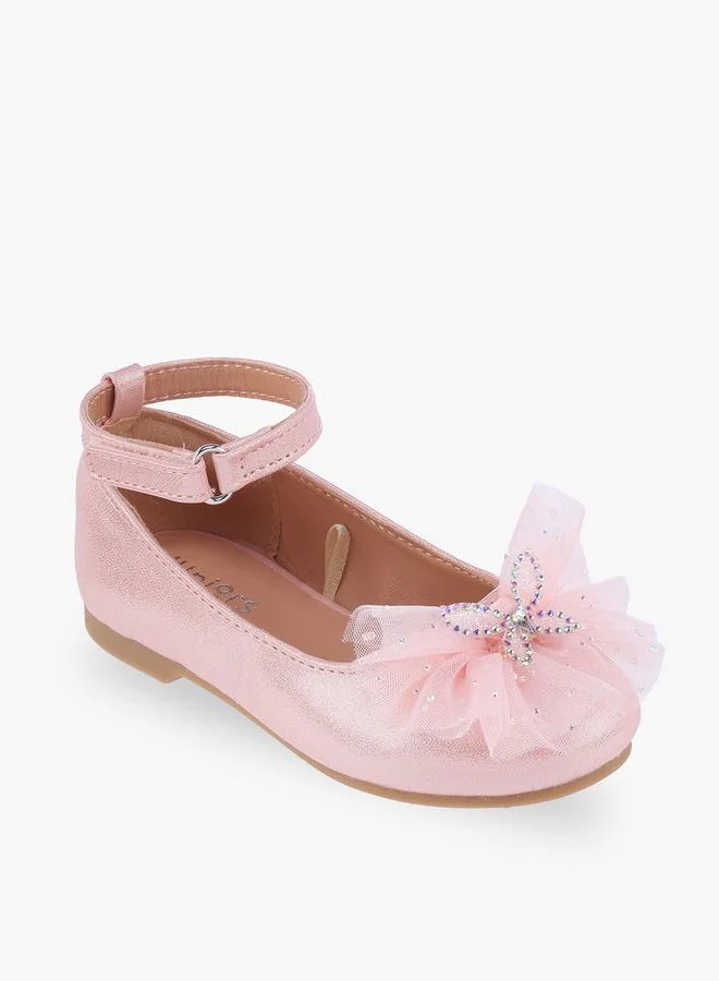 Juniors Girls Hook & Loop Ballerina Shoes