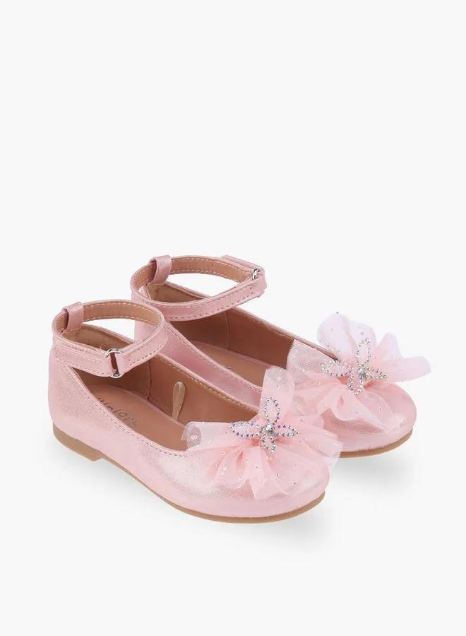 Juniors Girls Hook & Loop Ballerina Shoes