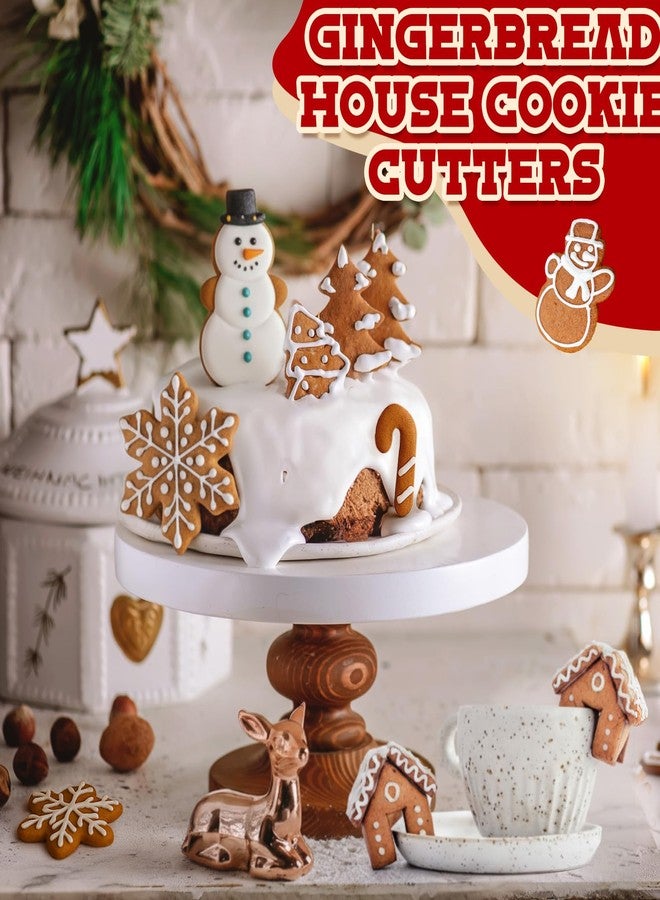 Yaocom 7 Pcs Christmas Mug Hugger Cookie Cutter Mugs Rim Mug Topper Cookie Cutter Stainless Steel Santa Claus Snowman Gingerbread House Cookies Cutters for Coffee Cup Hanging Xmas DIY Cake Decoration - Image 4