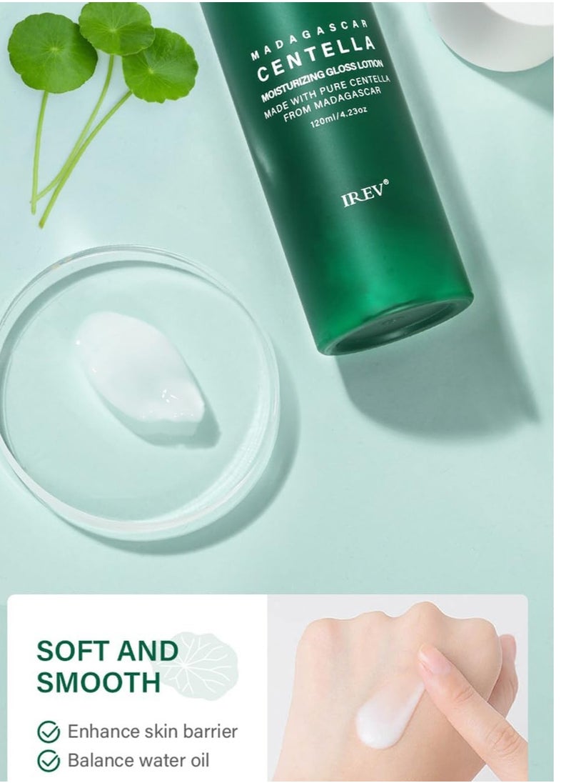 IREV - Centella Asiatica Complete Facial Care Kit, 5-in-1 Skincare Gift Set with Cleanser, Face Serum, Face Cream, Toner, Water Emulsion, Anti-Aging, Boosting Collagen & Hydrating for Women - Image 1