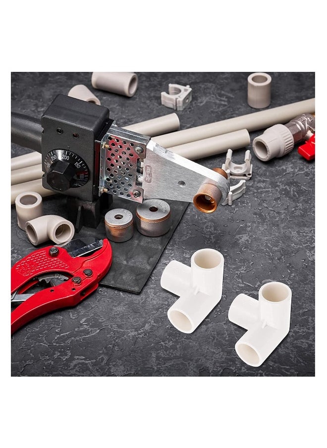 Generic - 3 Way PVC Fitting Elbow 8Pcs Water Pipe Adapters Pipe Corner Connectors Pipe Accessories Connection Joints for DIY PVC Shelf Garden Support Structure White - Image 1
