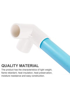 Generic 3 Way PVC Fitting Elbow 8Pcs Water Pipe Adapters Pipe Corner Connectors Pipe Accessories Connection Joints for DIY PVC Shelf Garden Support Structure White  - Image 4