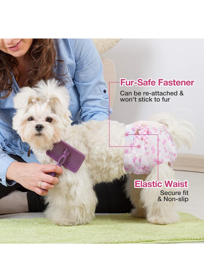 Pink Demon - Disposable Pet Diapers Female Dogs Super Absorbent Soft Including 20 Count for Puppy Cats or Dogs 2-4kg Pink Size S - Image 1
