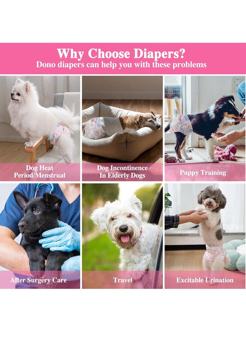 Pink Demon - Disposable Pet Diapers Female Dogs Super Absorbent Soft Including 20 Count for Puppy Cats or Dogs 2-4kg Pink Size S - Image 1