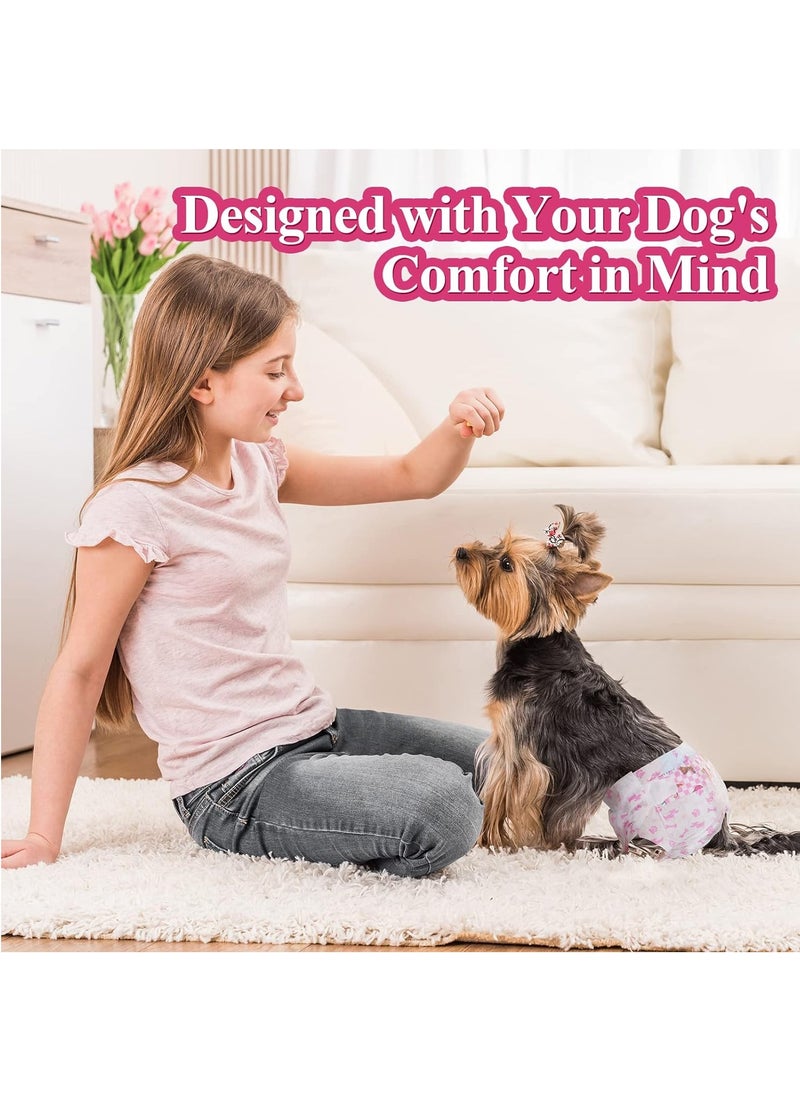 Pink Demon - Disposable Pet Diapers Female Dogs Super Absorbent Soft Including 20 Count for Puppy Cats or Dogs 2-4kg Pink Size S - Image 1
