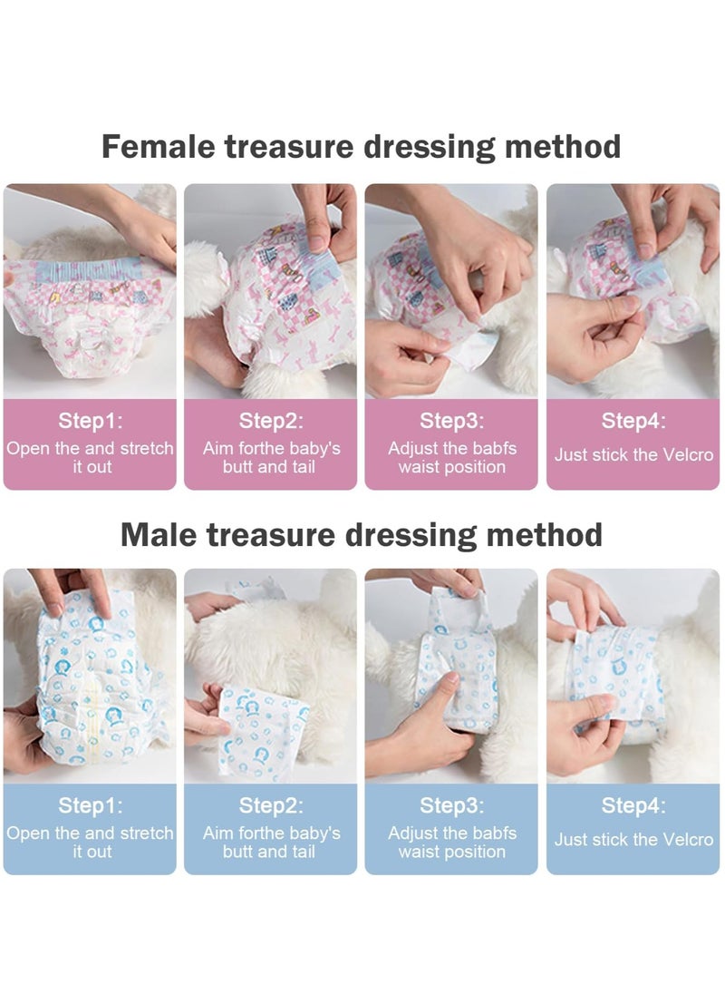 Pink Demon - Disposable Pet Diapers Female Dogs Super Absorbent Soft Including 20 Count for Puppy Cats or Dogs 2-4kg Pink Size S - Image 1