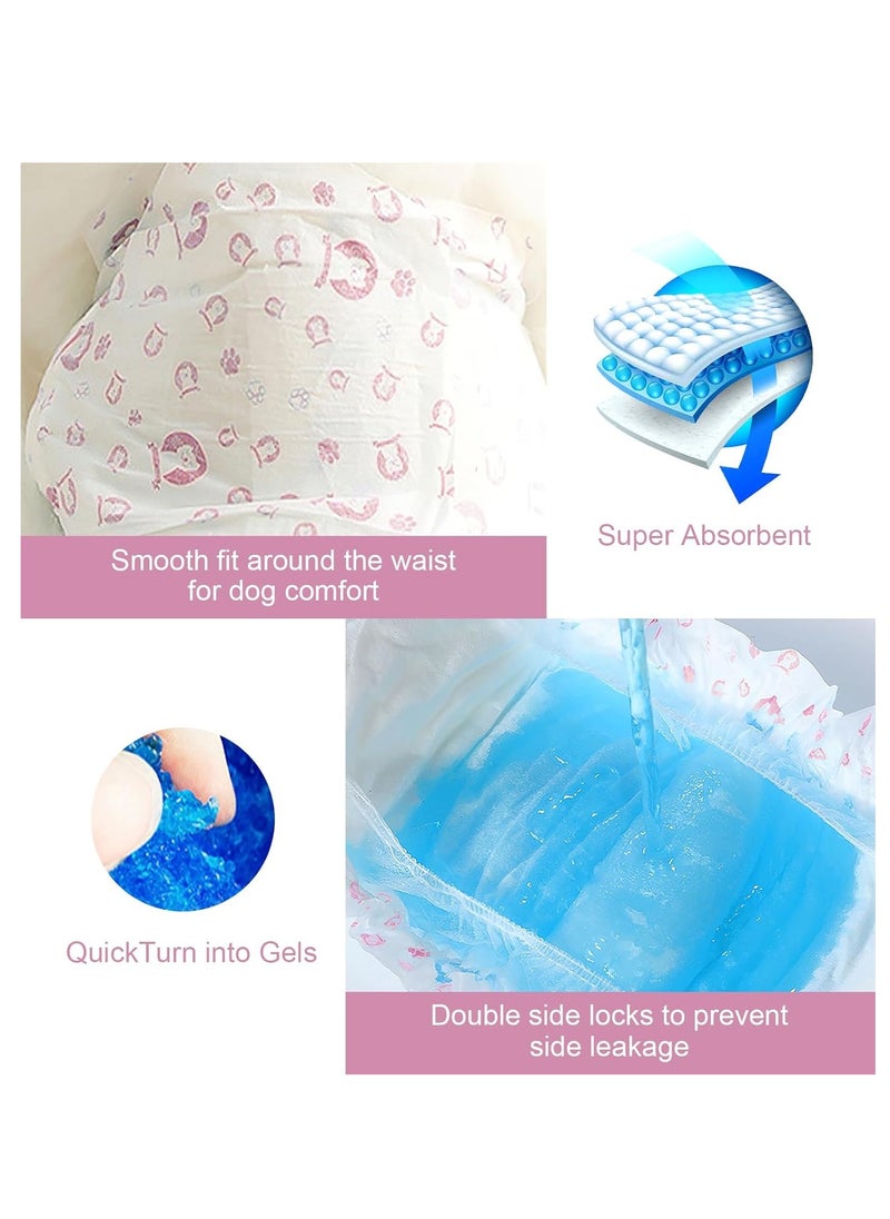 Pink Demon - Disposable Pet Diapers Female Dogs Super Absorbent Soft Including 20 Count for Puppy Cats or Dogs 2-4kg Pink Size S - Image 1