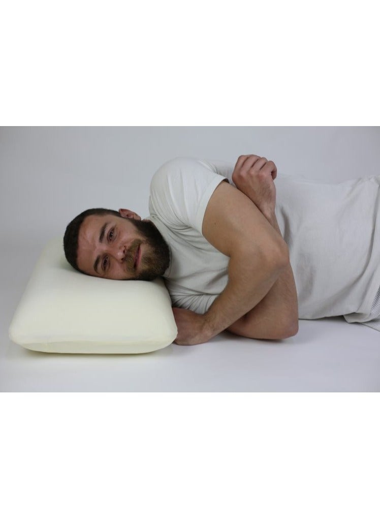HT Classic memory foam medical bed pillow, hotel pillow to prevent neck and shoulder pain, White, 60 * 40 - Image 2